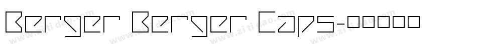 Berger Berger Caps字体转换